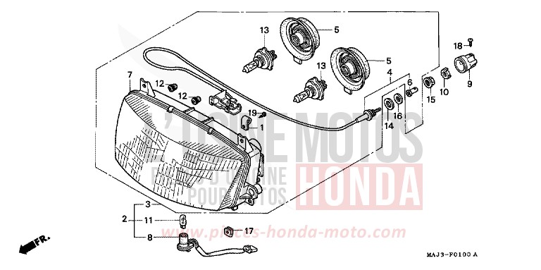 SCHEINWERFER von Pan-European ABS TASMANIA GREEN ME (G142) von 1997